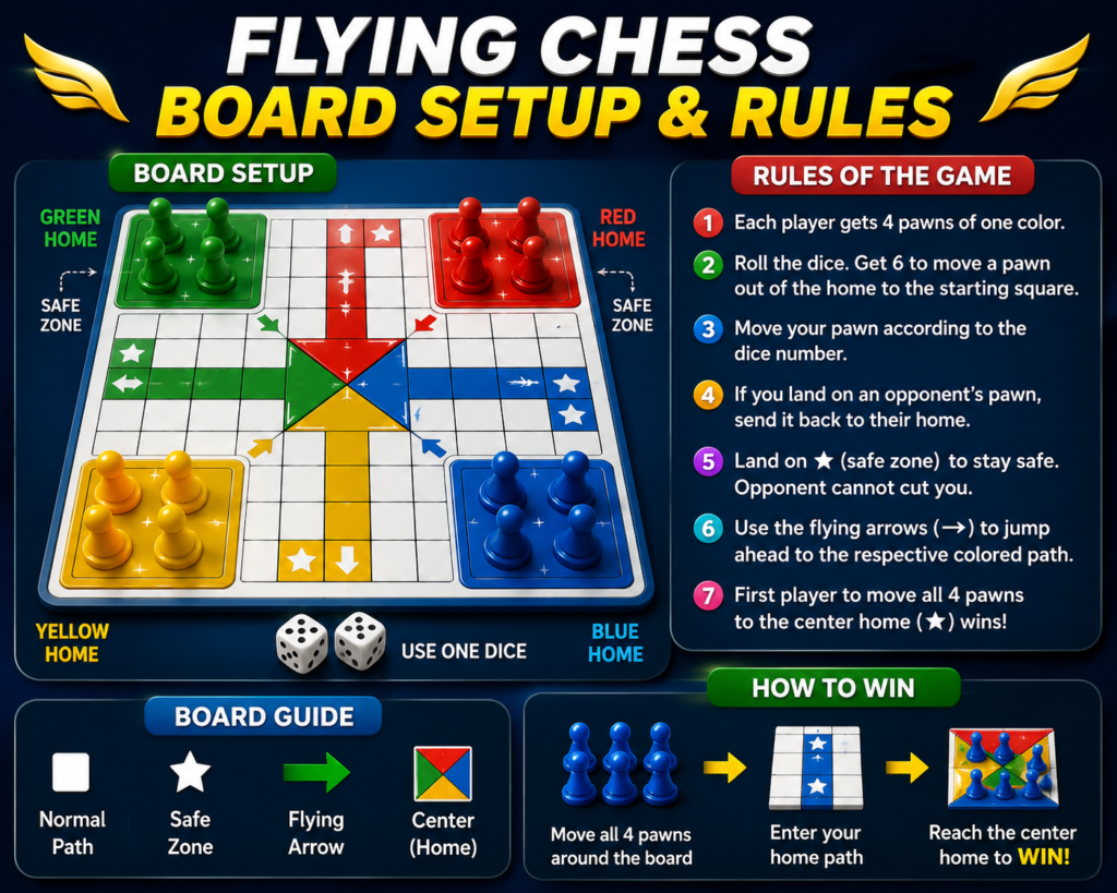 flying chess board